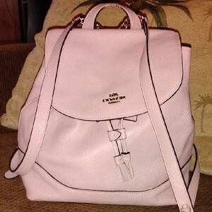Coach Blush Pink Leather Backpack